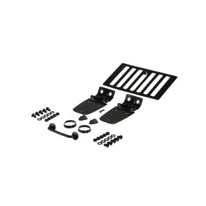 Jeep Wrangler TJ Hood Kit - Rugged Ridge - 8 Piece Kit - Black - `98-`06